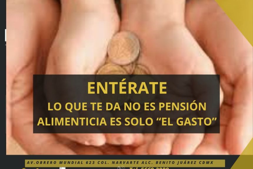 Entérate, lo que te da no es pensión alimenticia